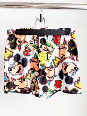 Vtg 90s Disney Prodige Glow In The Dark AOP Boxer Shorts Mickey M Unisex